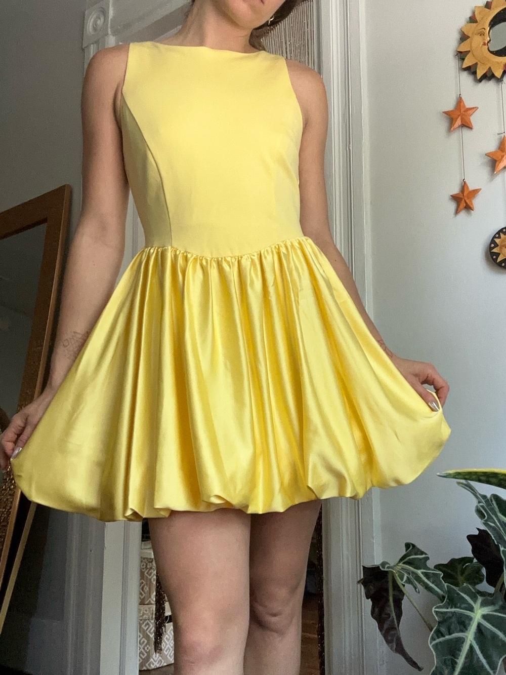 Anthropologie butter yellow dress